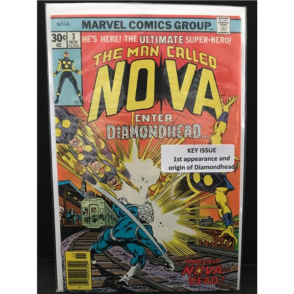 THE MAN CALLED NOVA #3 KEY ISSUE 1ST APP AND ORIGIN OF DIAMONDHEAD   (MARVEL COMICS)