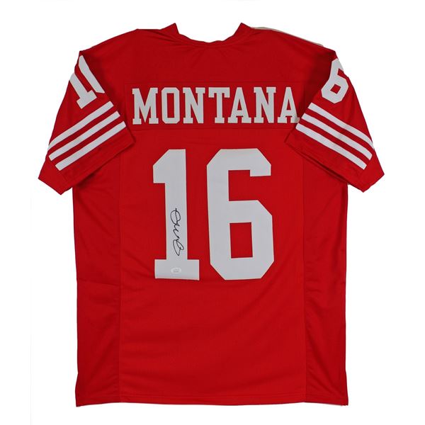 Joe Montana Authentic Signed Red Pro Style Jersey Autographed JSA or BECKETT