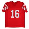 Image 3 : Joe Montana Authentic Signed Red Pro Style Jersey Autographed JSA or BECKETT