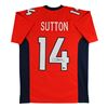 Image 1 : Courtland Sutton Authentic Signed Orange Pro Style Jersey BECKETT