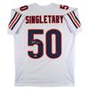 Image 1 : Mike Singletary "HOF 98" Authentic Signed White Pro Style Jersey BECKETT