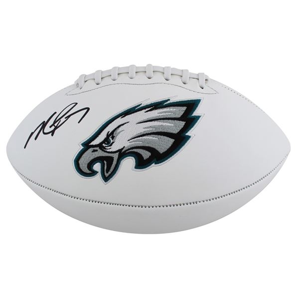 Eagles Michael Vick Authentic Signed White Panel Logo Football JSA