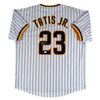 Image 1 : Fernando Tatis Jr. Authentic Signed White Pinstripe Pro Style Jersey JSA