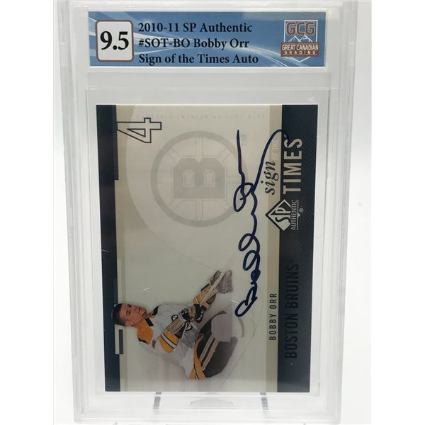 20110-11 SP AUTHENTIC NO.SOT-BO BOBBY ORR SIGN OF THE TIMES AUTO GCG GRADED 9.5