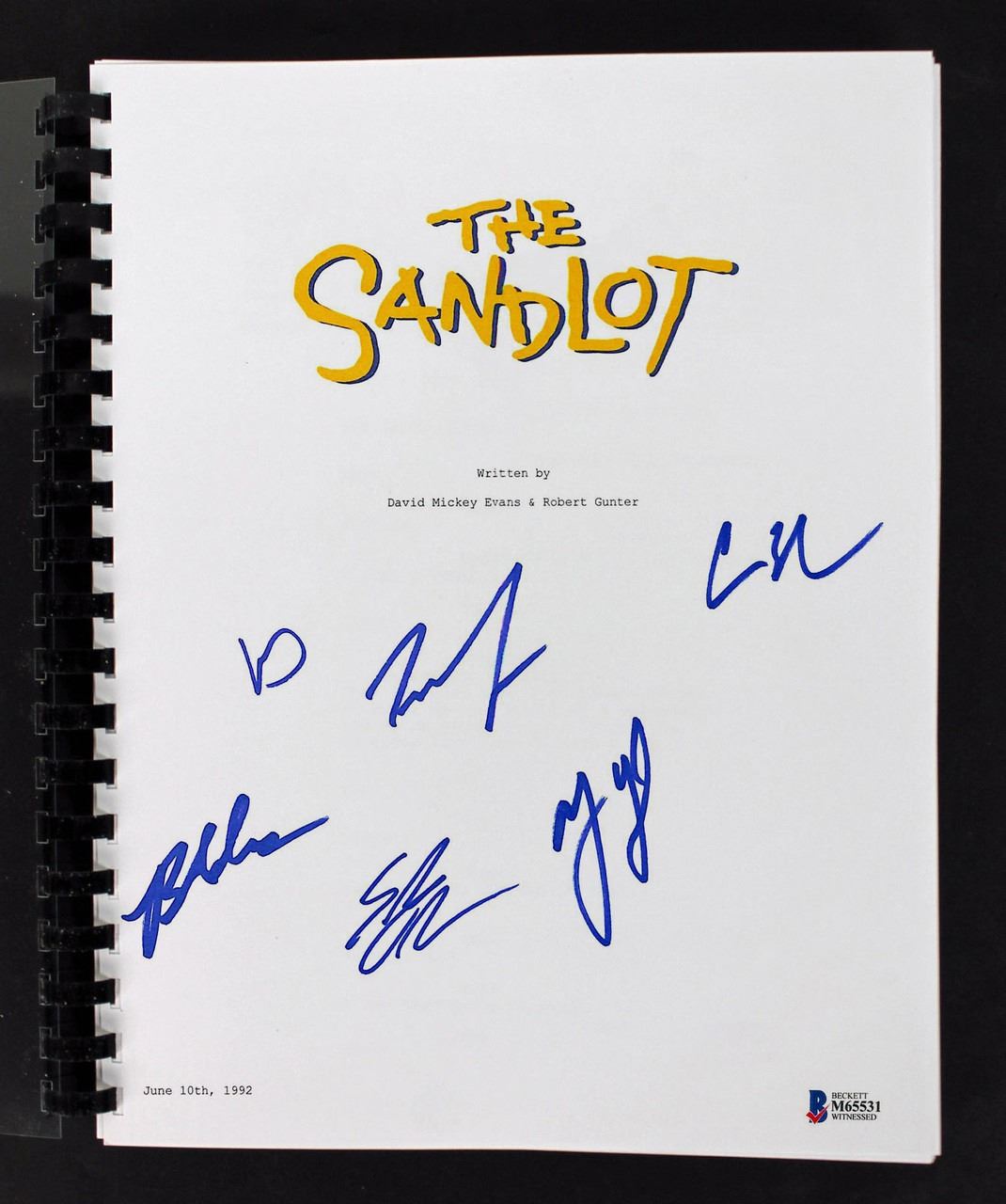 THE SANDLOT CAST SIGNED SCRIPT (BECKETT COA)