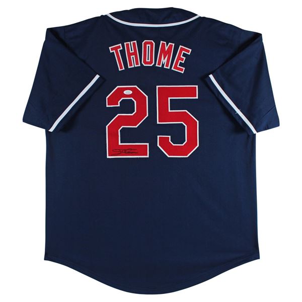 Jim Thome Authentic Signed Navy Blue Pro Style Jersey Autographed JSA