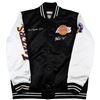 Image 1 : MAGIC JOHNSON SIGNED L.A LAKERS MITCHELL AND NESS WARM UP JACKET WITH PATCHES (BECKETT COA)