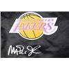 Image 2 : MAGIC JOHNSON SIGNED L.A LAKERS MITCHELL AND NESS WARM UP JACKET WITH PATCHES (BECKETT COA)