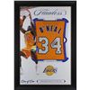 Image 1 : SHAQUILLE ONEAL SIGNED 1 OF 1 L.A LAKERS CUSTOM FRAMED JERSEY (BECKETT COA)