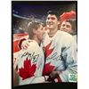 Image 1 : MARIO LEMIEUX AND WAYNE GRETZKY DUAL SIGNED TEAM CANADA 8 X 10 (GCG HOLO)