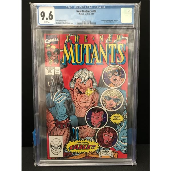 THE NEW MUTANTS #87 CGC GRADED 9.6