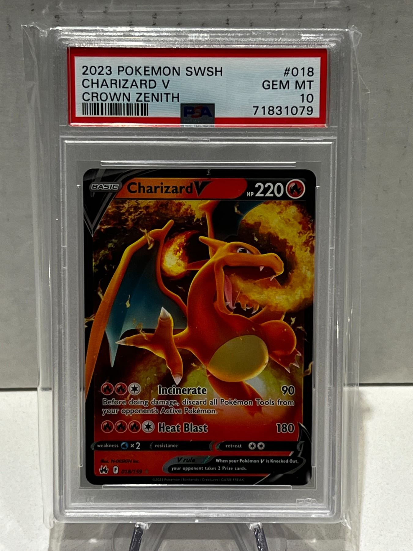 Chazizard Swsh 2023 POKEMON SWSH CHARIZARD V CROWN ZENITH #018 PSA GRADED 10