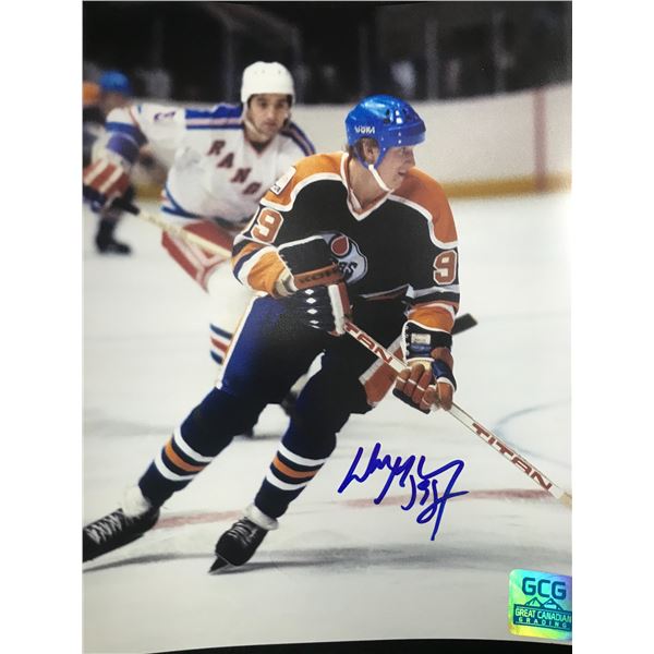 WAYNE GRETZKY SIGNED 8X10 PHOTO GCG COA