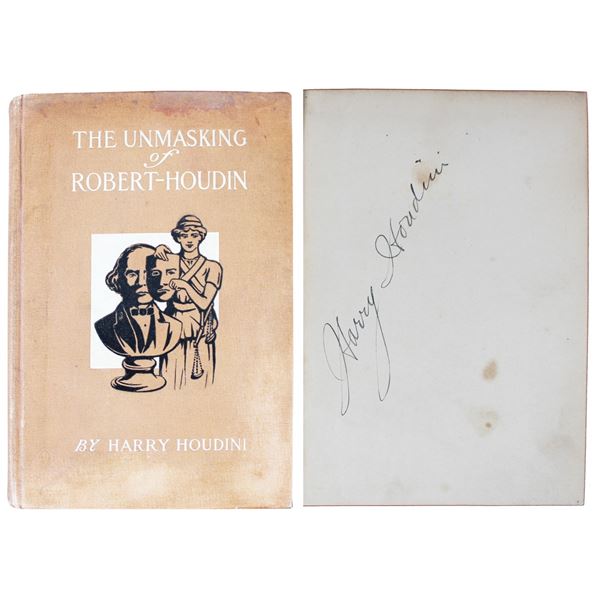 Harry Houdini Signed The Unmasking of Harry Houdini 1st Ed Hard Cover Book beckett