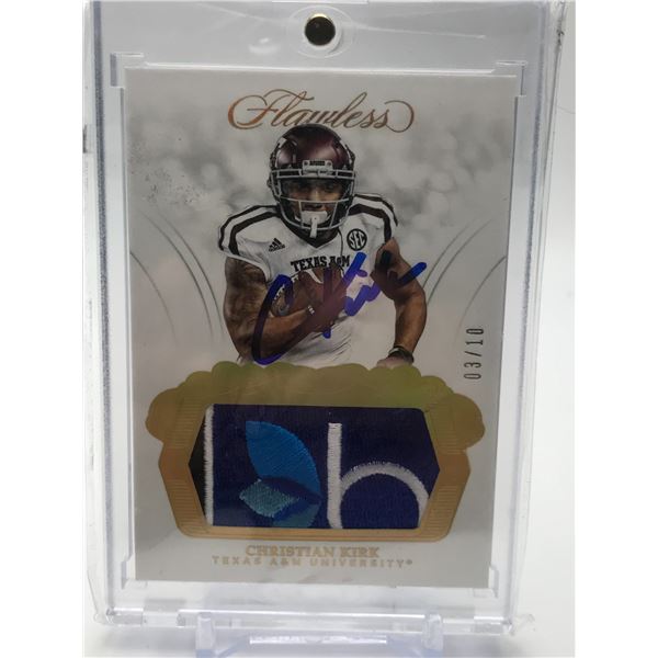 2018 PANINI FLAWLESS NO.RP-CK CHRISTIAN KIRK AUTO PATCH 03/10