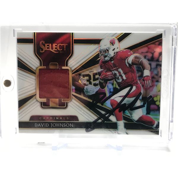 2018 PANINI SELECT NO.1 DAVID JOHNSON PATCH AUTO 27/99