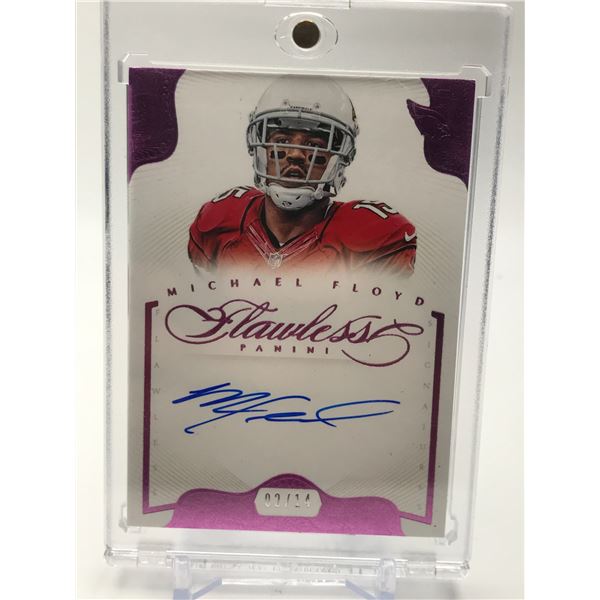 2014 PANINI FLAWLESS NO.42 MICHAEL FLOYD AUTOP 02/14