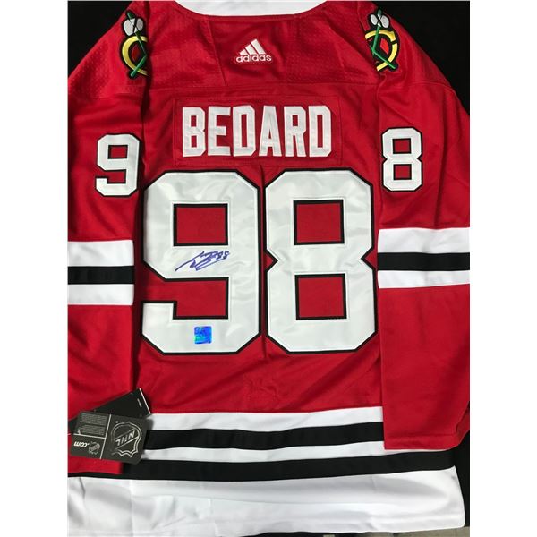 CONNOR BEDARD SIGNED CHICAGO BLACKHAWKS ADIDAS PRO JERSEY (GCG HOLO)