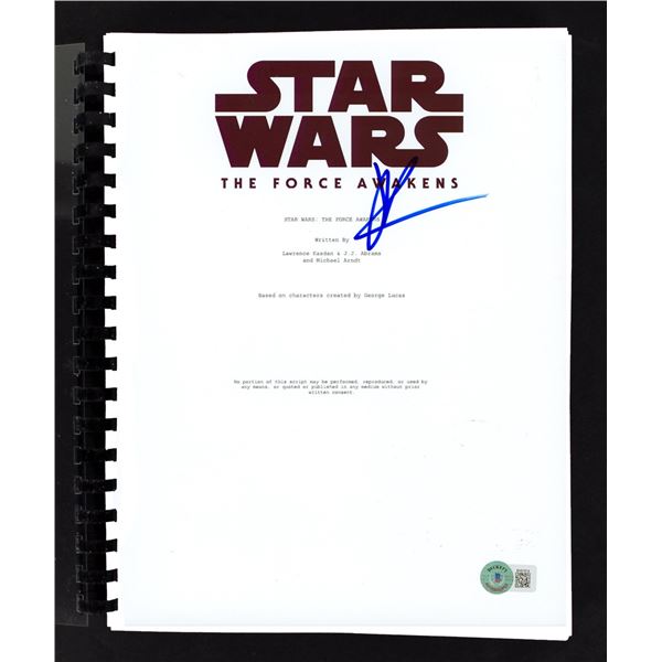 J.J. Abrams Star Wars The Force Awakens Signed Movie Script beckett