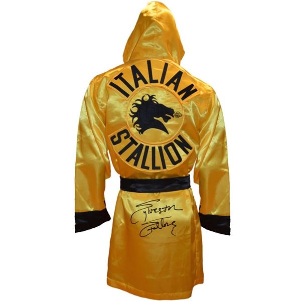 Sylvester Stallone Autographed  Rocky  Boxing Robe (FROZEN POND COA)