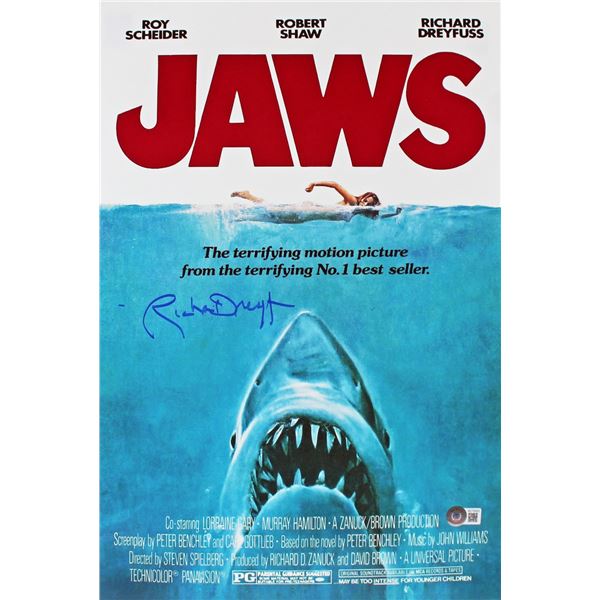 Richard Dreyfuss Jaws Full Name Signed 12x18 Movie Poster Photo beckett