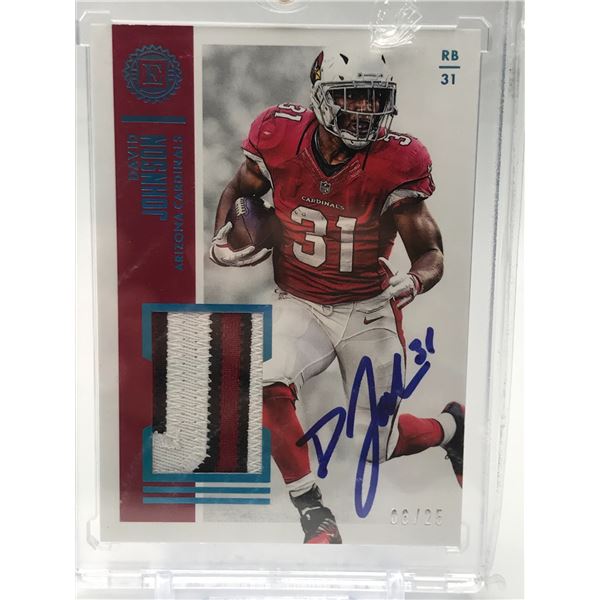 2017 PANINI ENCASED DAVID JOHNSON PATCH AUTO 6/25