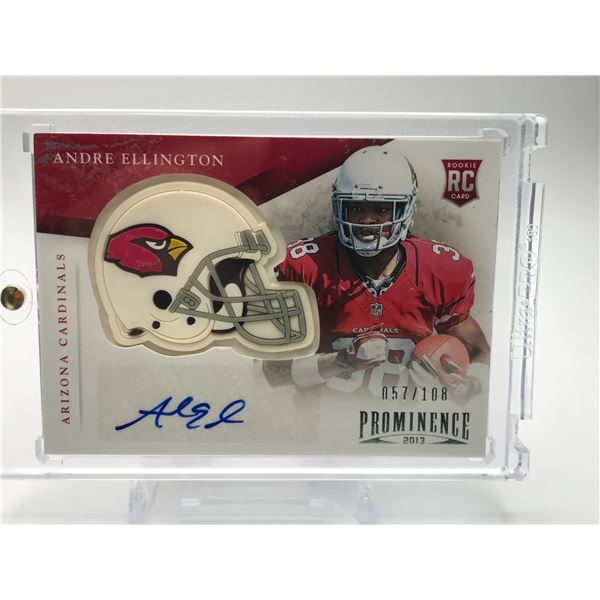 2013 PANINI PROMINENCE NO.107 ANDRE ELLINGTON ROOKIE AUTO 057/108