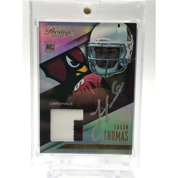 2014 PANINI PRESTIGE LOGAN THOMAS ROOKIE PATCH AUTO