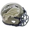 Image 1 : THURMAN THOMAS SIGNED BUFFAL BILLS SALUTE TO SERVICE MINI HELMET (BECKETT COA)