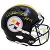 Image 1 : GEORGE PICKENS SIGNED PITTSBURGH STEELERS FULL SIZE HELMET (BECKETT COA)