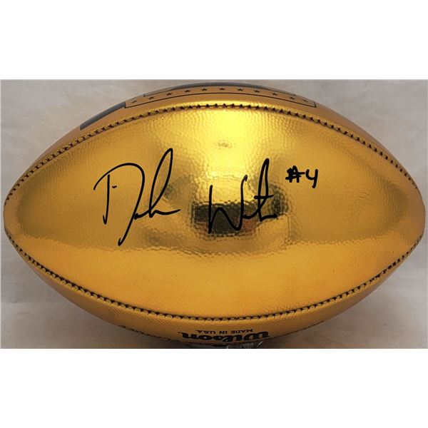 DESHAUN WATSON SIGNED GOLD CLEMSON TIGERS FOOTBALL (BECKETT COA)