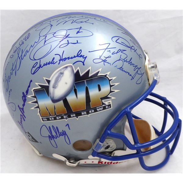 Super Bowl MVPS Signed Full Size Authentic Helmet With 27 Signatures Inc. Bart Starr Beckett COA