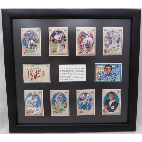 DAN MARINO SIGNED LTD. EDITION FOOTBALL HEROES CARD DISPLAY (UPPER DECK COA)