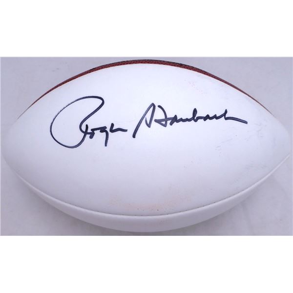 ROGER STAUBACK SIGNED FOOTBALL (BECKETT COA)