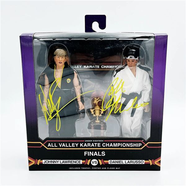 RALPH MACCHIO AND WILLIAM ZABKA SIGNED KATE KID STATUES (FROZEN POND COA)