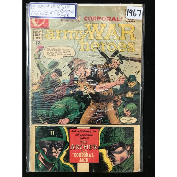 CHARLTON COMICS NO.24 IRON CORPORAL ARMY WAR HEROES (1ST APP AND ORIGIN ARCHER AND CORPORAL JACK)