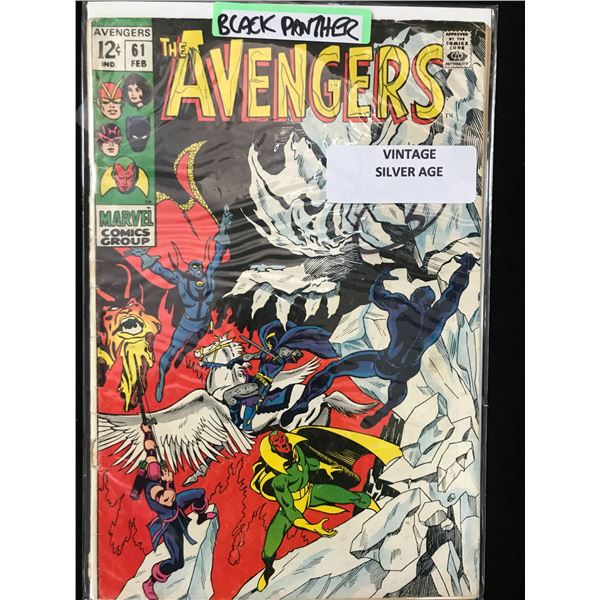 MARVEL COMICS NO.61 THE AVENGERS (BLACK PANTHER, VINTAGE SILVER AGE)