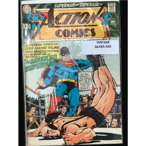 DC COMICS NO.372 ACTION COMICS SUPERMAN AND SUPERGIRL (VINTAGE SILVER AGE)