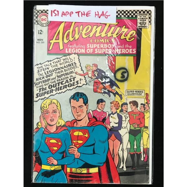 DC COMICS NO.350 ADVENTURE COMICS FEAT SUPERBOY AND THE LEGION OF SUPER-HEROES