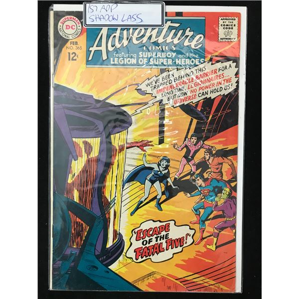 DC COMICS NO.365 ADVENTURE COMICS FEAT SUPERBOY AND THE LEGION OF SUPER-HEROES