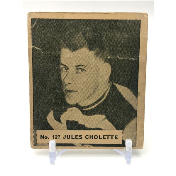 1937 V356 WORLD WIDE GUM NO.127 JULES CHOLETTE