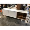 Image 2 : DESIGN WITHIN REACH TREKU AURA WHITE/OAK 77"W CREDENZA, RETAIL VALUE $4,965.00 CAD