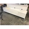 Image 2 : DESIGN WITHIN REACH TREKU LAUKI WHITE 83"W MEDIA UNIT, RETAIL VALUE $3.395.00 CAD