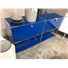 Image 2 : USM HALLER GENTIAN BLUE/CHROME 60"W CREDENZA, RETAIL VALUE $3,825.00 CAD