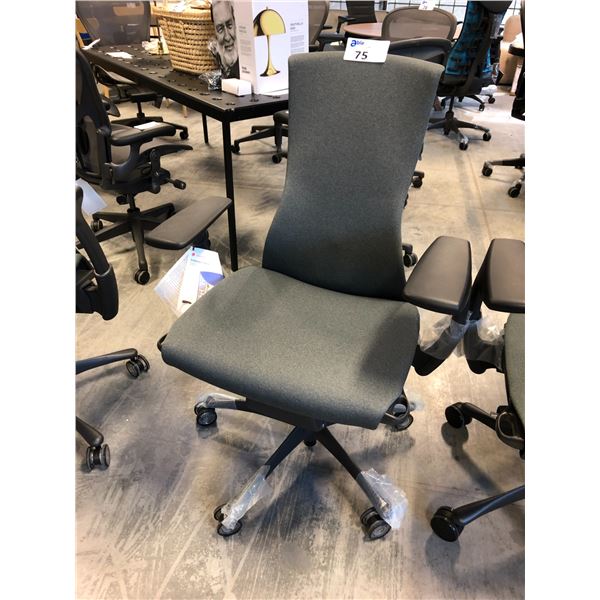 HERMAN MILLER EMBODY GREY/GRAPHITE FULLY ADJUSTABLE GAMING TASK CHAIR RETAIL VALUE $2,960 CAD