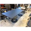 Image 1 : KNOLL CUSTOM 8'X2' BLACK/CHROME CONFERENCE TABLE