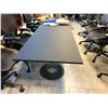 Image 2 : KNOLL CUSTOM 8'X2' BLACK/CHROME CONFERENCE TABLE