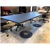 Image 3 : KNOLL CUSTOM 8'X2' BLACK/CHROME CONFERENCE TABLE