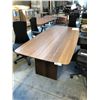 Image 1 : DESIGN WITHIN REACH "TEN" WALNUT TABLE 95" X 42", RETAIL VALUE $11,070.00 CAD