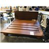 Image 2 : SARAH ELLISON YOKO WALNUT KING SIZE BED FRAME (COSMETIC DAMAGE ON HEAD BOARD), RETAIL VALUE